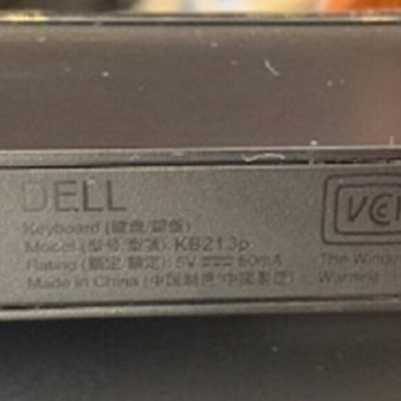 DELL Cable Wired Black Multimedia Computer Keyboard KB213 US English - Picture 5 of 5